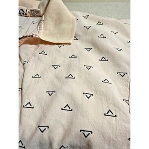 Vintage Street Scenes zip Up Shirt Mens Medium short‎ Sleeve Adult